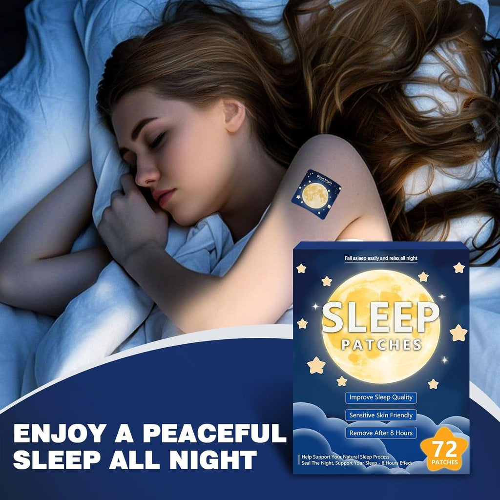 72 Sleep Patches for Adults Extra Strength, All-Natural Deep Sleep Support with Valerian, Melatonin & Magnesium, Gentle Night Comfort Sleeping Patches for Women & Men, Wake up Refreshed