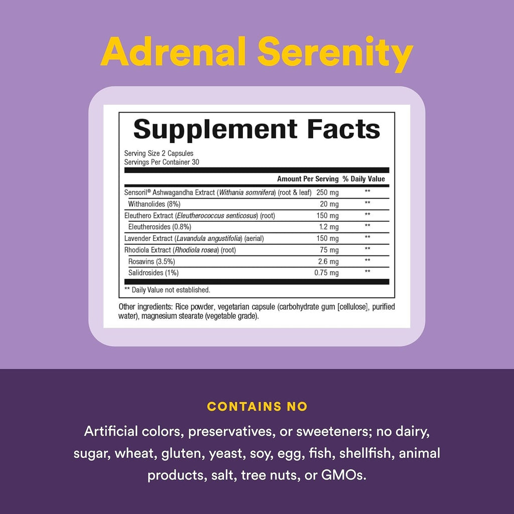 Natural Factors STRESS-RELAX® Adrenal Serenity, 60 Capsules