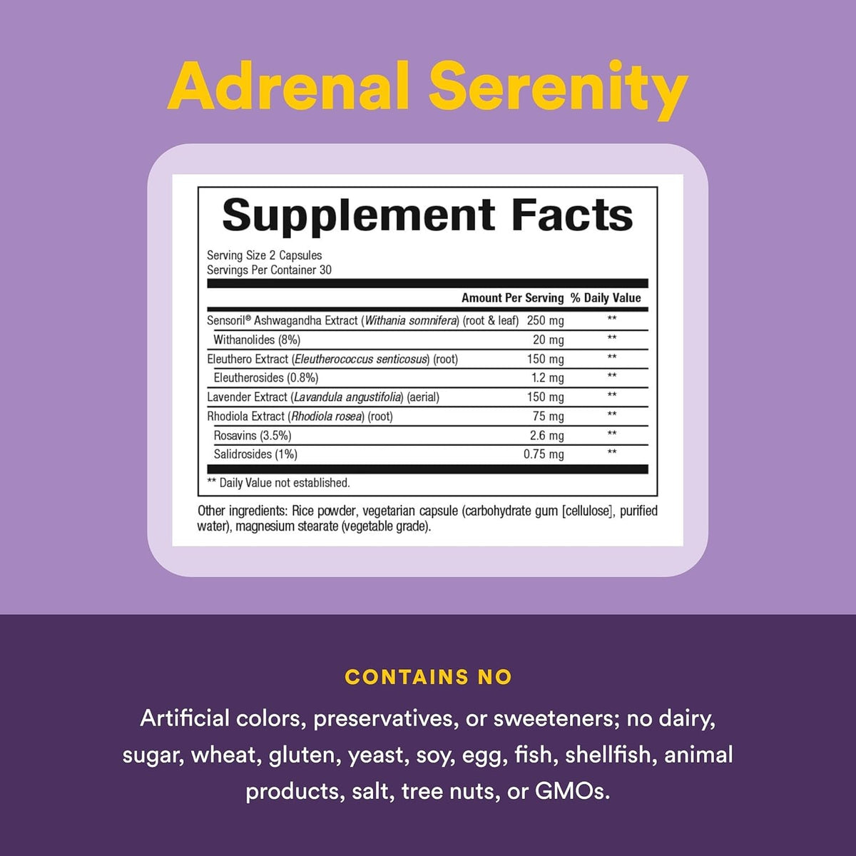 Natural Factors STRESS-RELAX® Adrenal Serenity, 60 Capsules