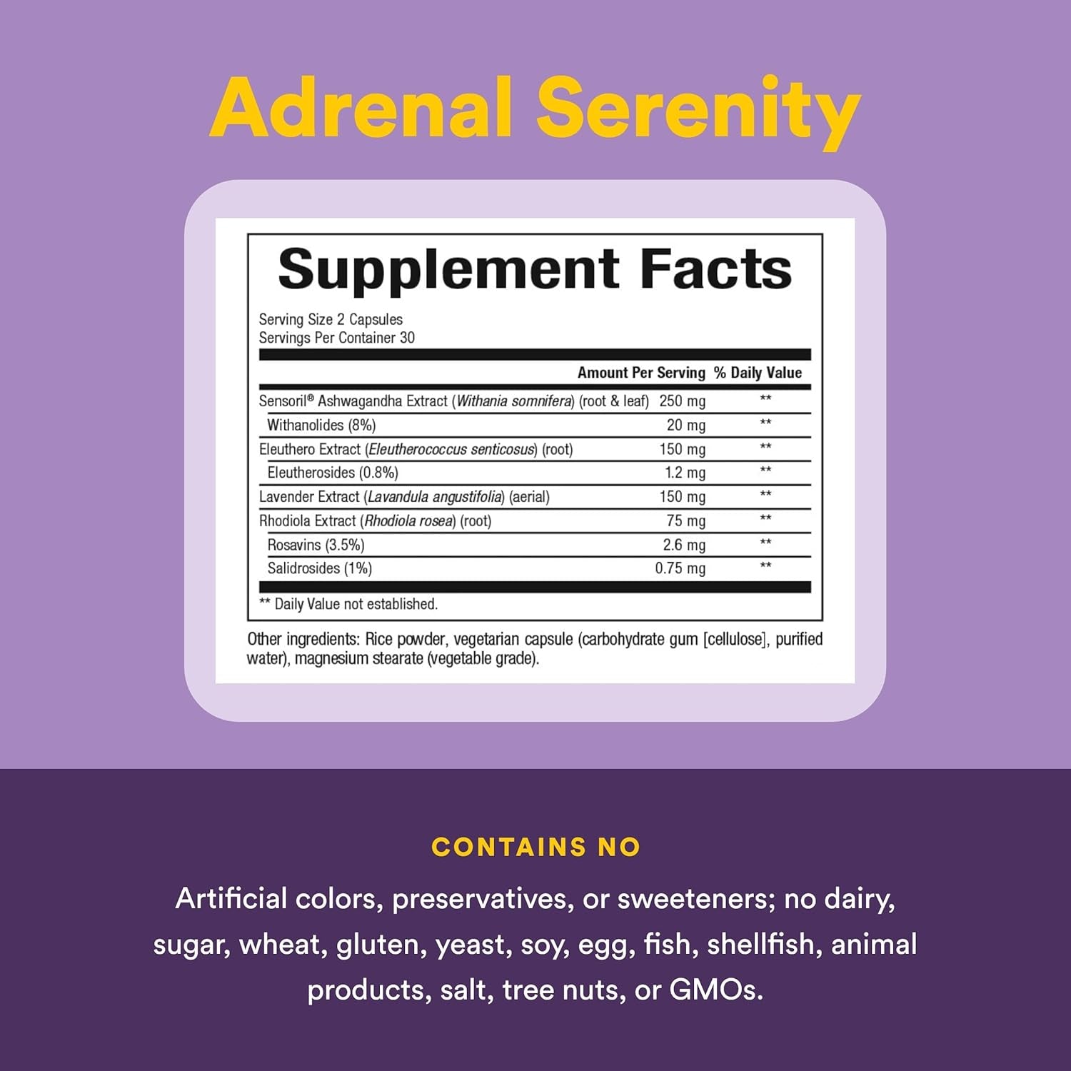 Natural Factors STRESS-RELAX® Adrenal Serenity, 60 Capsules