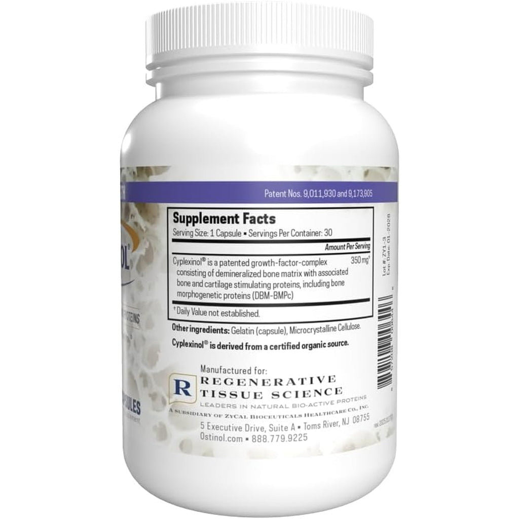 Zycal Bioceuticals Ostinol(Tm) 350 Bone & Joint Supplement with 350Mg of Cyplexinol® Bio-Active Protein Complex - for Moderate Bone Loss & Moderate Joint Disfunction - 30 Ct Capsules