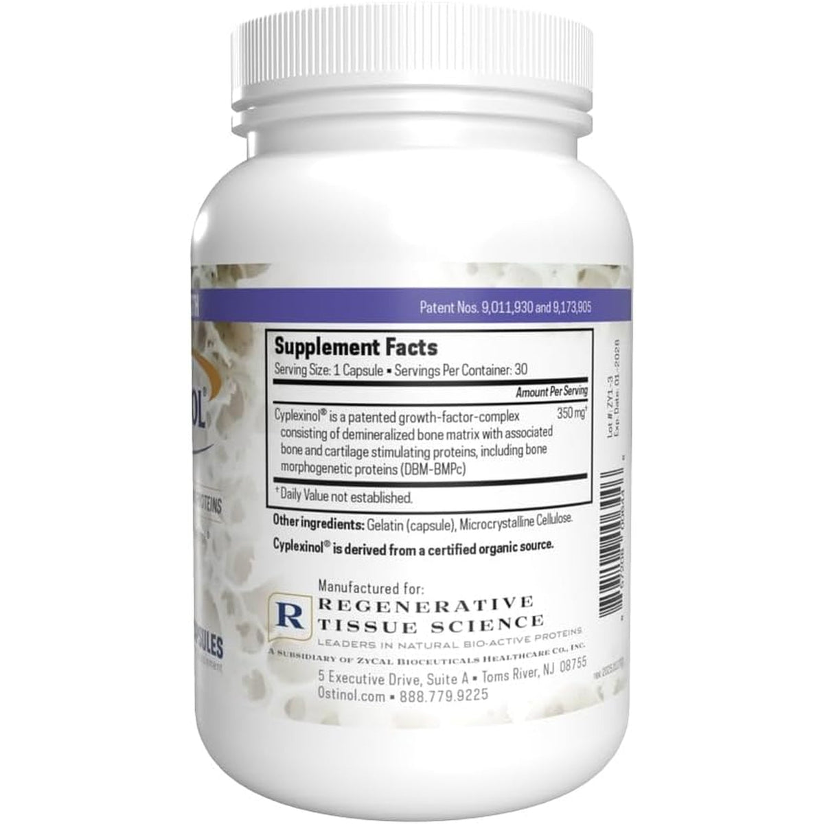 Zycal Bioceuticals Ostinol(Tm) 350 Bone & Joint Supplement with 350Mg of Cyplexinol® Bio-Active Protein Complex - for Moderate Bone Loss & Moderate Joint Disfunction - 30 Ct Capsules