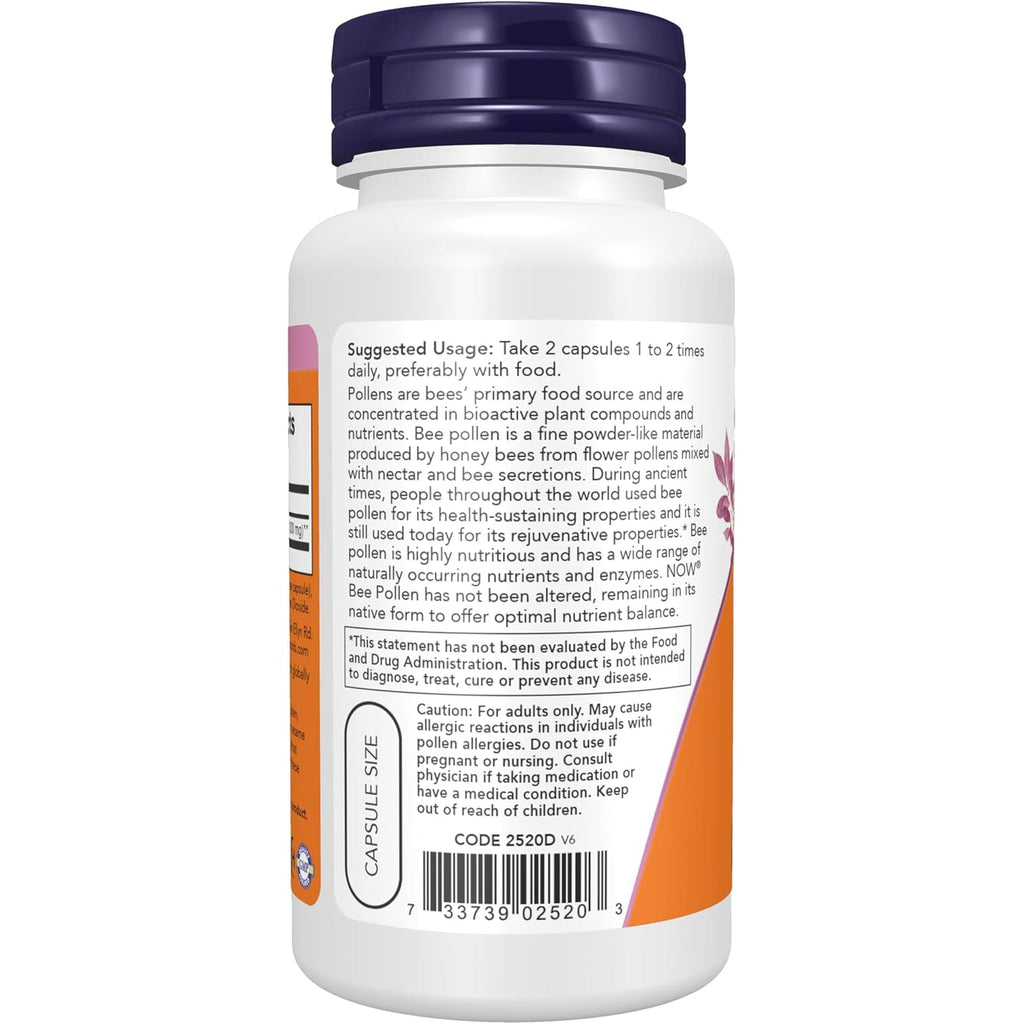 Now Foods Crd Bee Pollen, 100 Count
