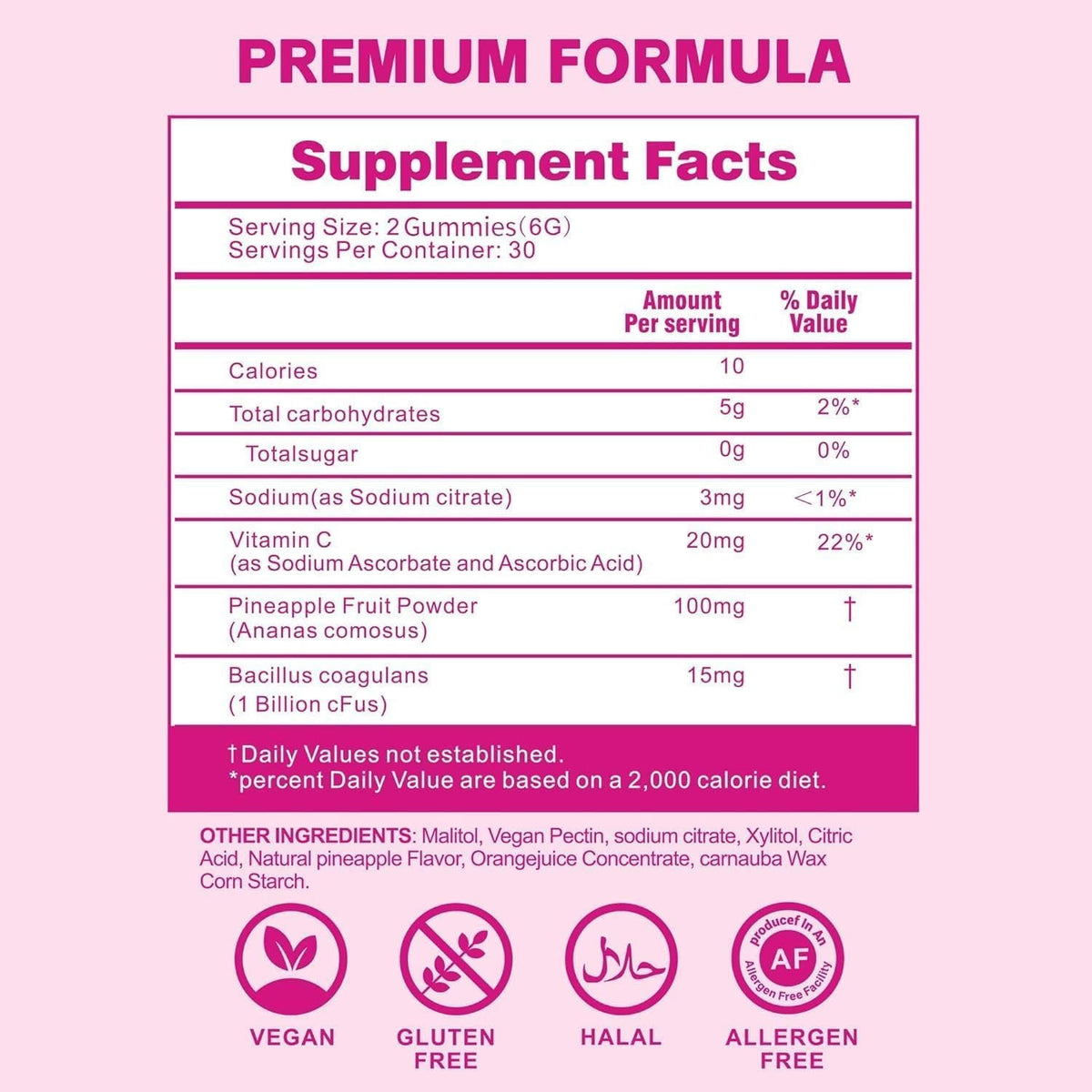 Vaginal Probiotic Gummies for Women – Advanced Feminine Balance & Ph Support, Healthy Odor & Vaginal Flora, Immune & Digestive Health – Vegan, Gluten-Free – Hawaiian Pineapple – 60C