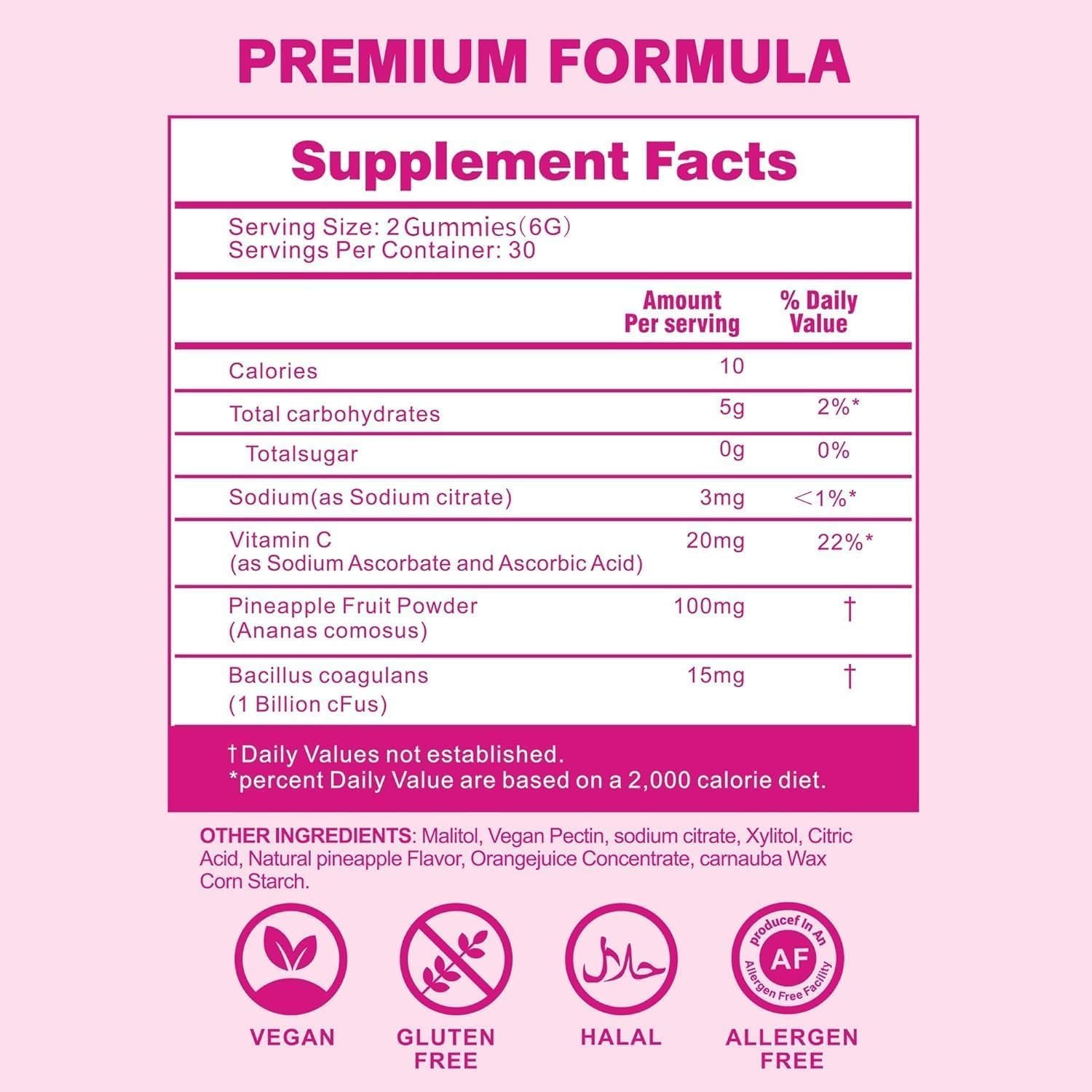 Vaginal Probiotic Gummies for Women – Advanced Feminine Balance & Ph Support, Healthy Odor & Vaginal Flora, Immune & Digestive Health – Vegan, Gluten-Free – Hawaiian Pineapple – 60C