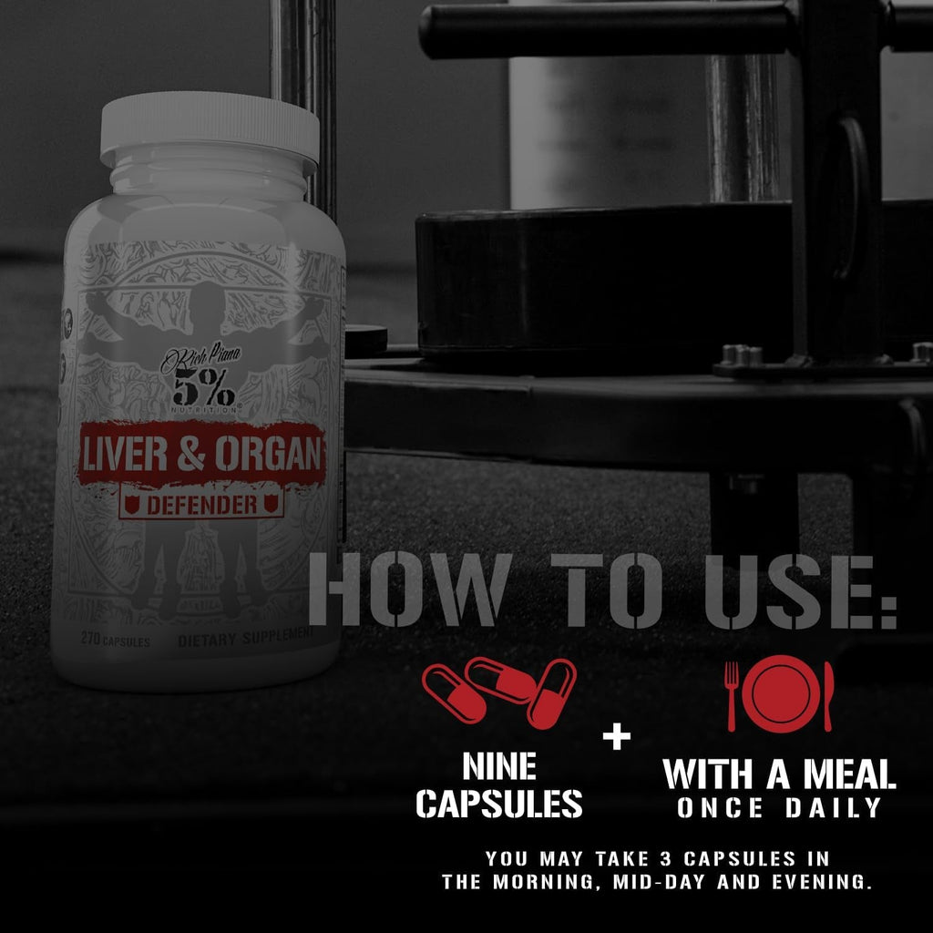 Rich Piana 5% Nutrition Liver & Organ Defender, 270 Capsules