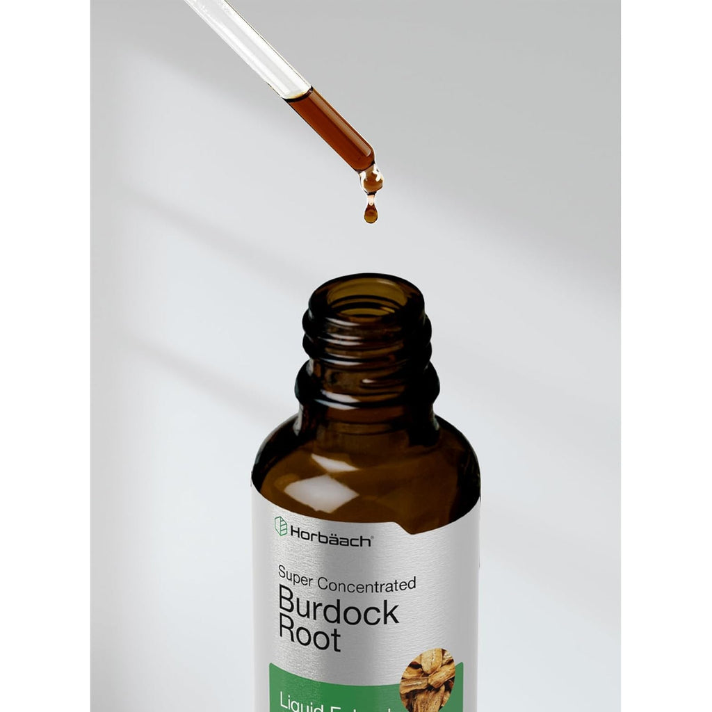 Horbäach Burdock Root Tincture | 2 Fl Oz | Super Concentrated Herb Extract | Vegetarian, Non-Gmo, Glutren Free, Alcohol Free