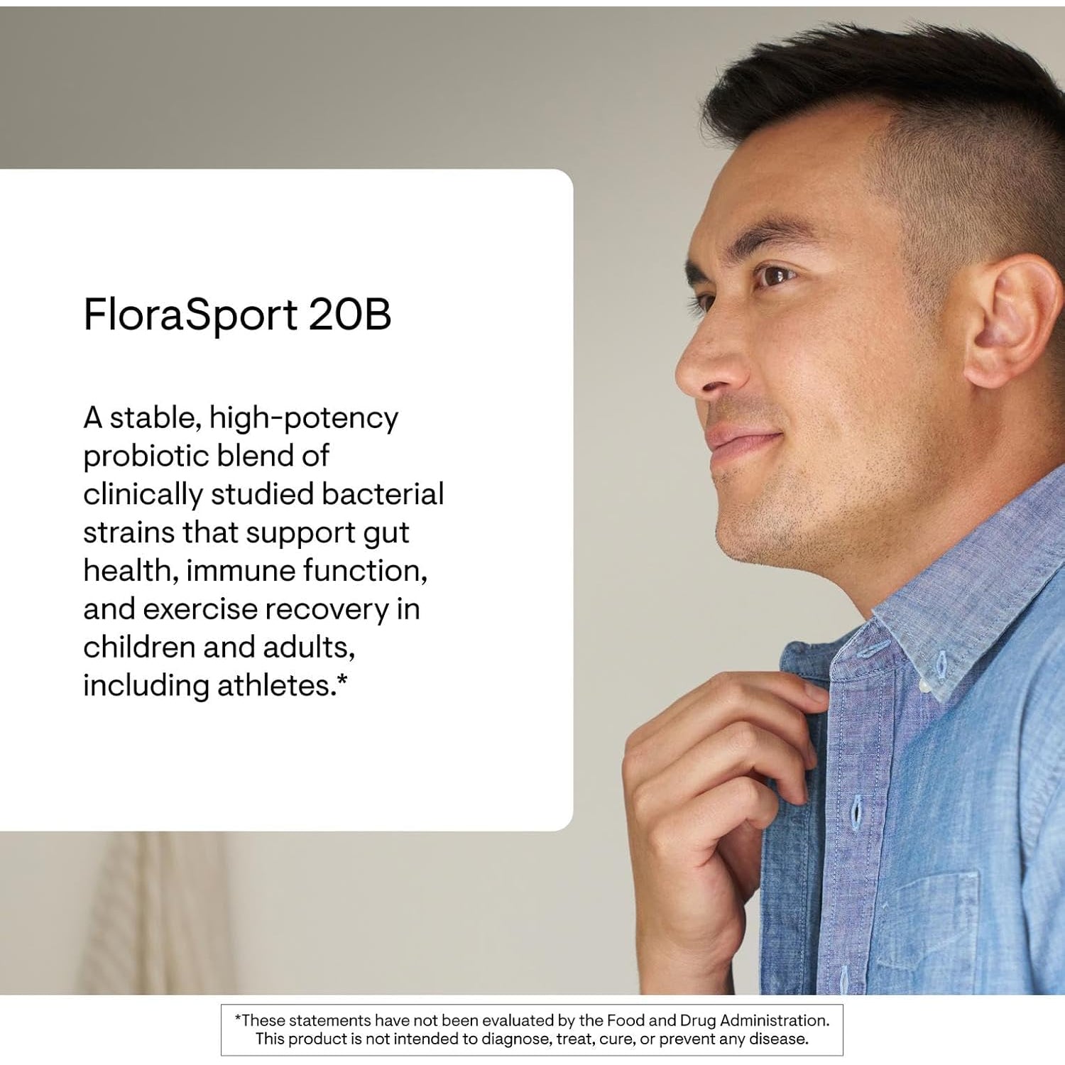 THORNE - Florasport 20B - Shelf-Stable Probiotic Blend - Supports Gut, Immune & Digestive Health - Occasional Gas, Bloating, Diarrhea & Constipation Relief* - NSF Certified for Sport - 30 Capsules