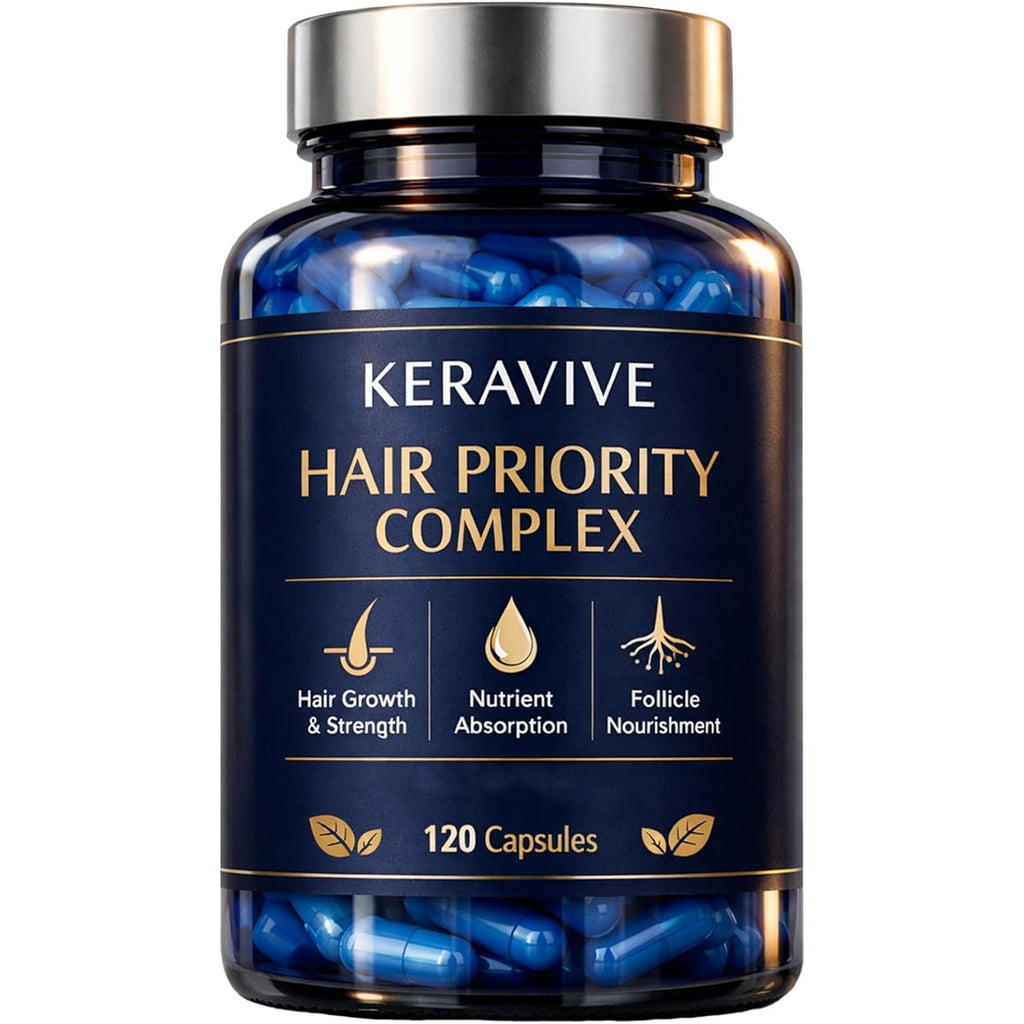 Priority Complex, Hair Health Supplement for Women, L-Leucine, L-Cystine,Daily Beauty Support, 120 Capsules(1Pc)