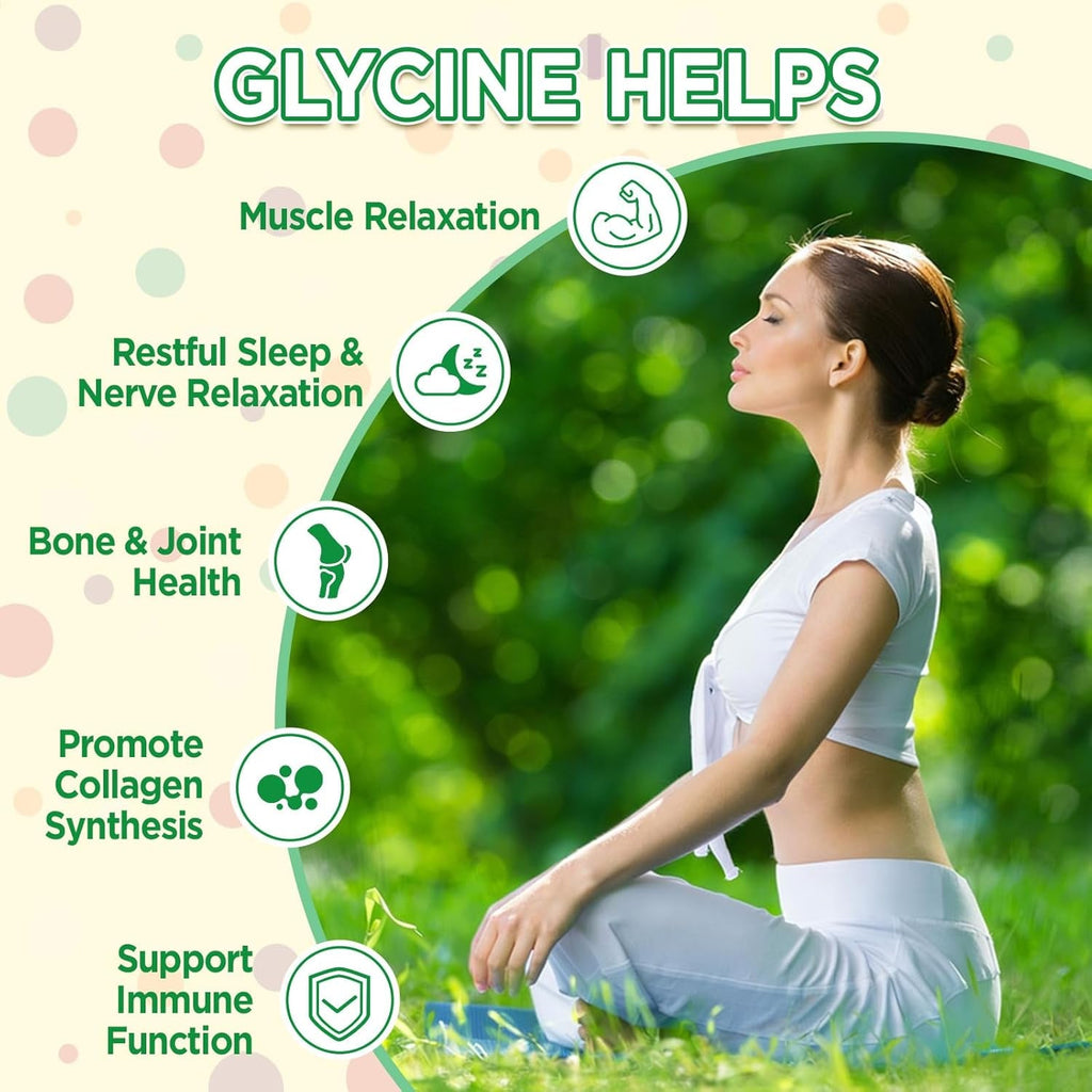 Glycine 3G Gummies, with L Alanine 1000 Mg, L Theanine, GABA, Vitamin B6, Sleep Support, Muscle Relaxation, High Absorption Glycine Supplements for Adults, Sugar Free Pineapple Flavor, 60 Gummies