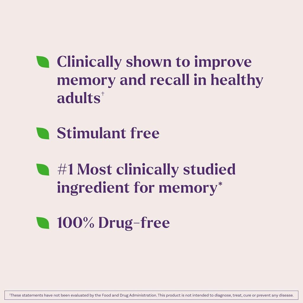Natrol Cognium Memory, Brain Health Supplements for Adults, Brain Memory Supplements, Enhances Mental Agility in Healthy Adults, 60 Tablets, up to a 30 Day Supply