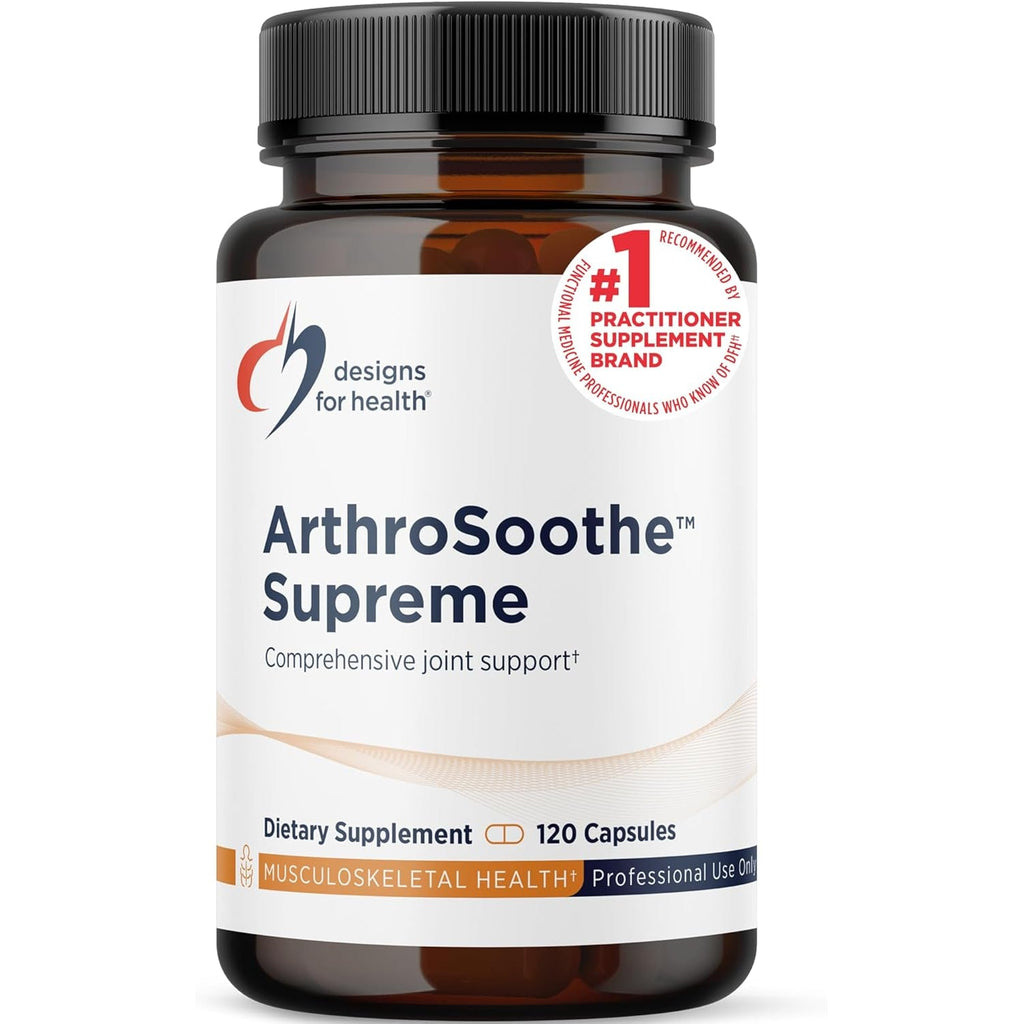 Designs for Health Arthrosoothe Supreme - Joint Support Supplement for Adults with Glucosamine Sulfate, Quercetin, Green Lipped Mussel, MSM, Chinese Skullcap + More - Non-Gmo (120 Capsules)