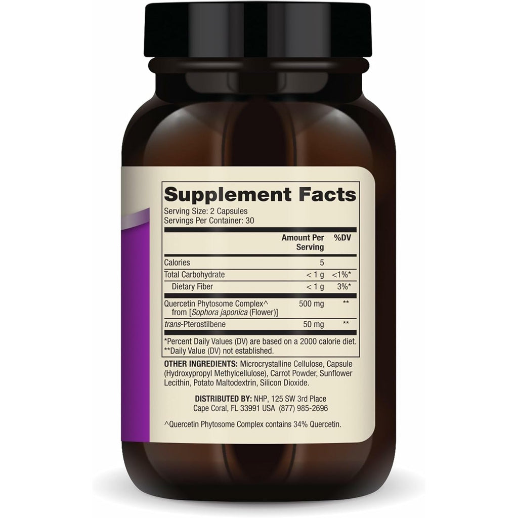 Dr. Mercola Quercetin & Pterostilbene Advanced - Supports Respiratory & Immune Health - 500 Mg Quercetin - High-Bioavailability Formula - Non-Gmo, Gluten-Free & Soy Free - 60 Capsules (30 Servings)