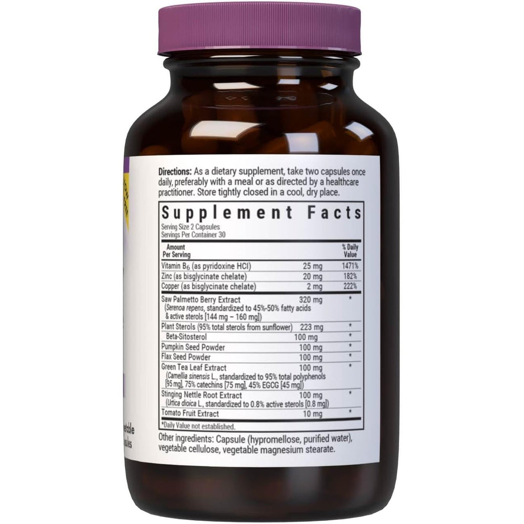 Bluebonnet Nutrition MPX 1000 Prostate Support - Prostate Health Supplements for Men - Saw Palmetto, Pumpkin Seed, Stinging Nettle, Beta Sitosterol & Plant Sterols - Non-Gmo, Vegan - 60 Capsules