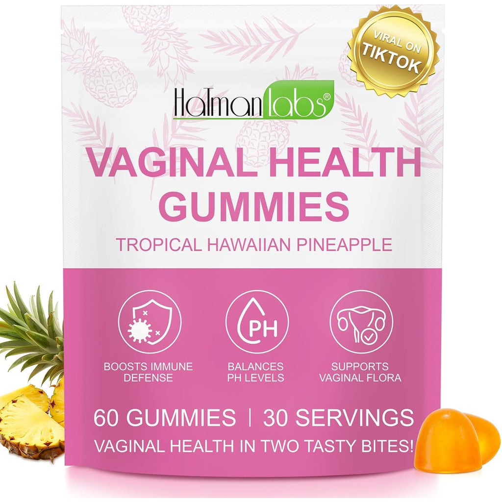 Vaginal Probiotics Gummies for Women, PH Balance for Women, Hawaiian Pineapple Gummies for PH Health, Improve Immune, Women'S Vaginal Health Supplement, 60 Gummies
