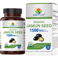 Brieofood Organic Jamun Seed 1500Mg, 45 Servings, Vegetarian, Gluten Free, 90 Vegetarian Tablets