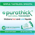 Natural Thickener Box of 30 Individual Serving Sticks, Thickens Hot and Cold Liquids for People with Dysphagia (1 Box)