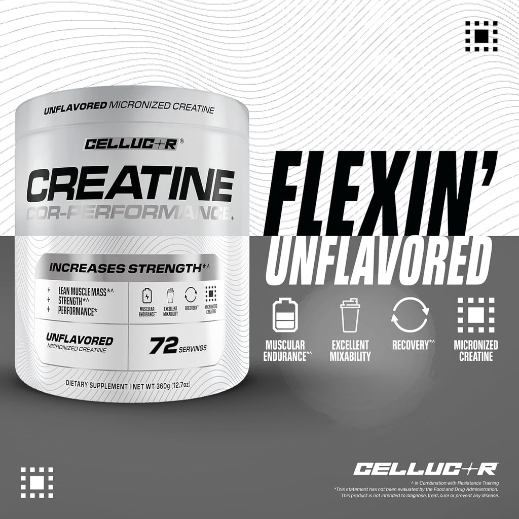 Cellucor Cor-Performance Creatine Monohydrate for Strength and Muscle Growth, 72 Servings