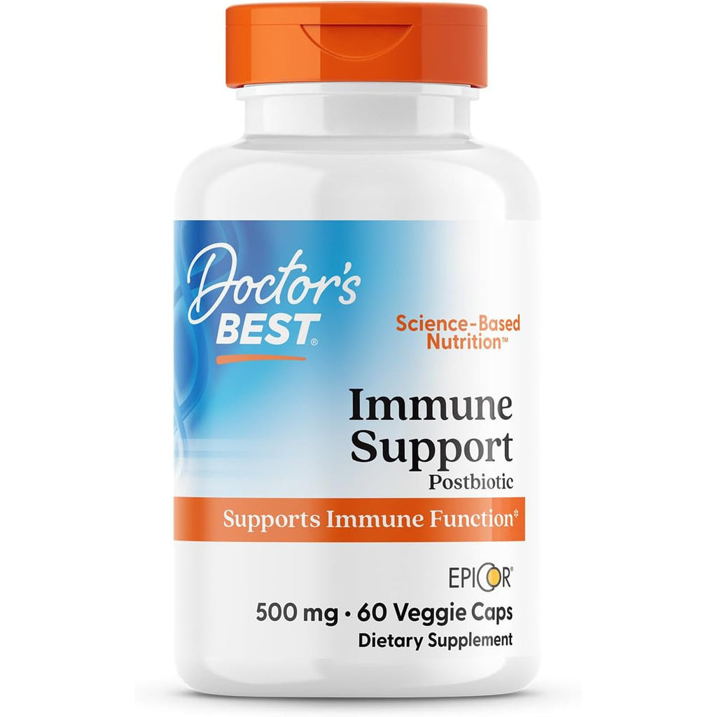 Doctors Best Epicor Immune Support Postbiotic Supplement - 500 Mg Dried Yeast Fermentate per Capsule, Immune & Gut Health Support for Men & Women, Non-Gmo, Gluten Free, Vegan - 60 Veg Caps
