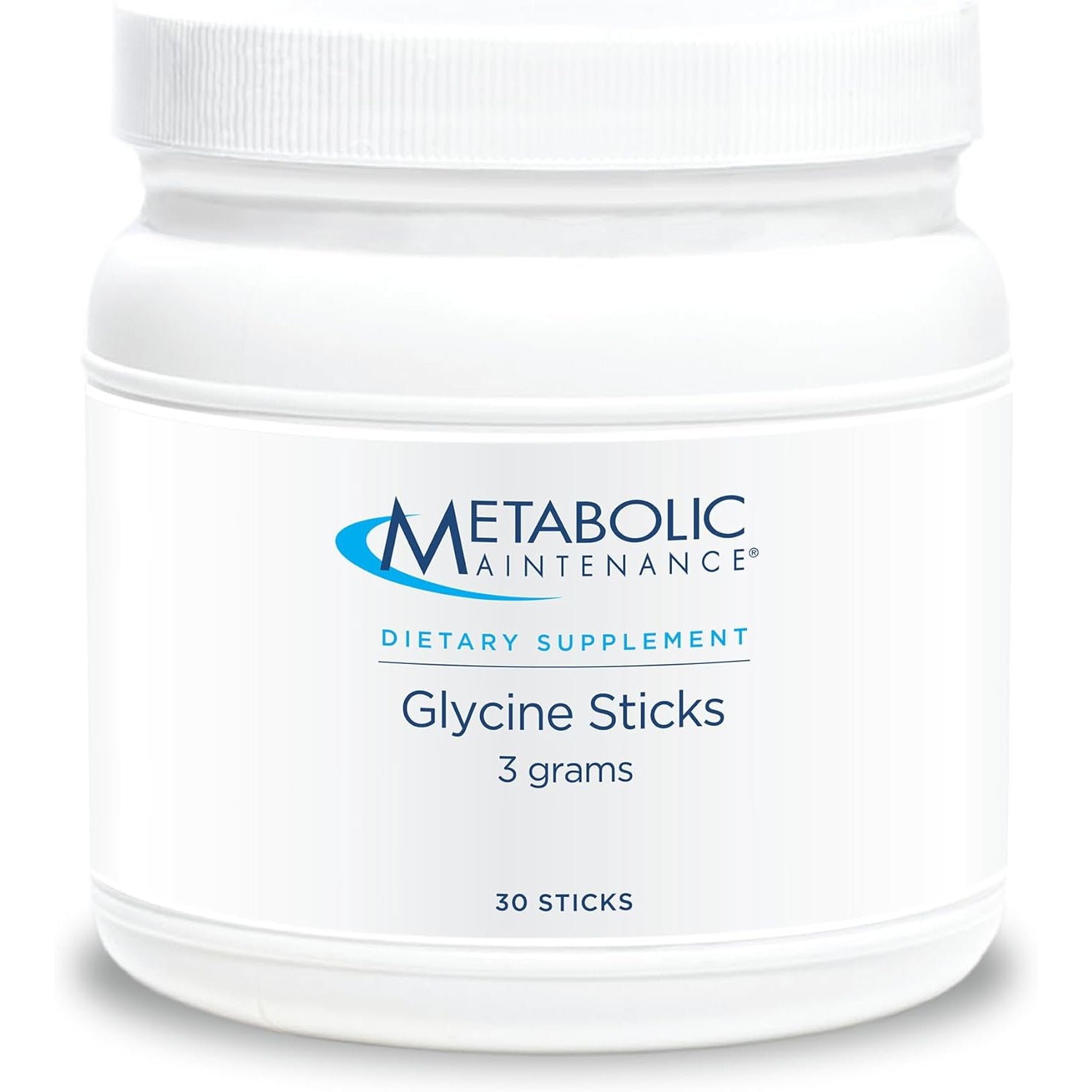 Metabolic Maintenance Glycine Sticks - 3 G Glycine - Calm & Sleep Support - Single Dose Powder Sticks - No Fillers or Preservatives - 30 Servings - 30 Count