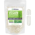 XPRS Nutra Vegan Size 000 Empty Capsules - 100 Count Clear Empty Vegan Capsules - Vegetarian Pill - DIY Vegetable Capsule Filling - Veggie Caps Pills