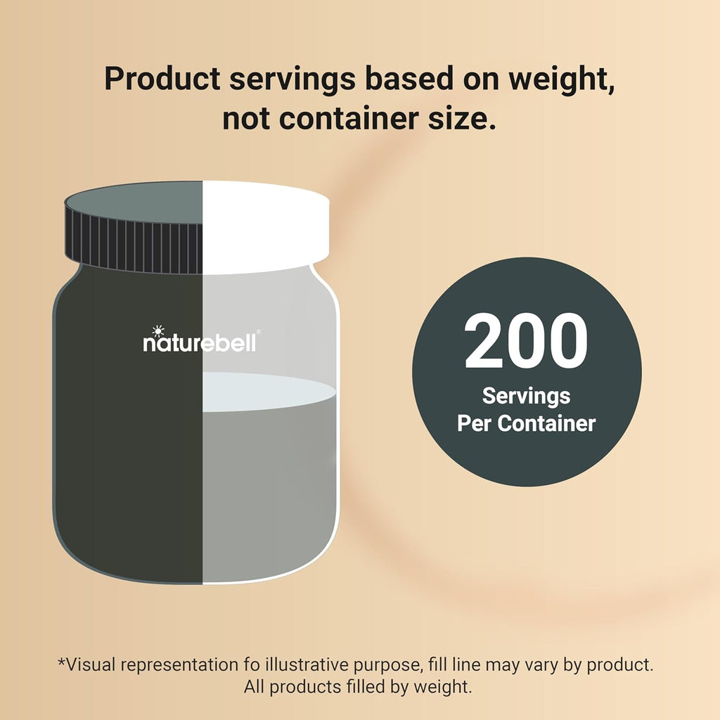 Naturebell Creatine Monohydrate Powder 1,000G, 5,000Mg per Serving, 200 Servings (2.2 Lb) | Micronized, Pure & Unflavored | Pre-Workout Muscle Support* | Keto, Vegan, Filler-Free