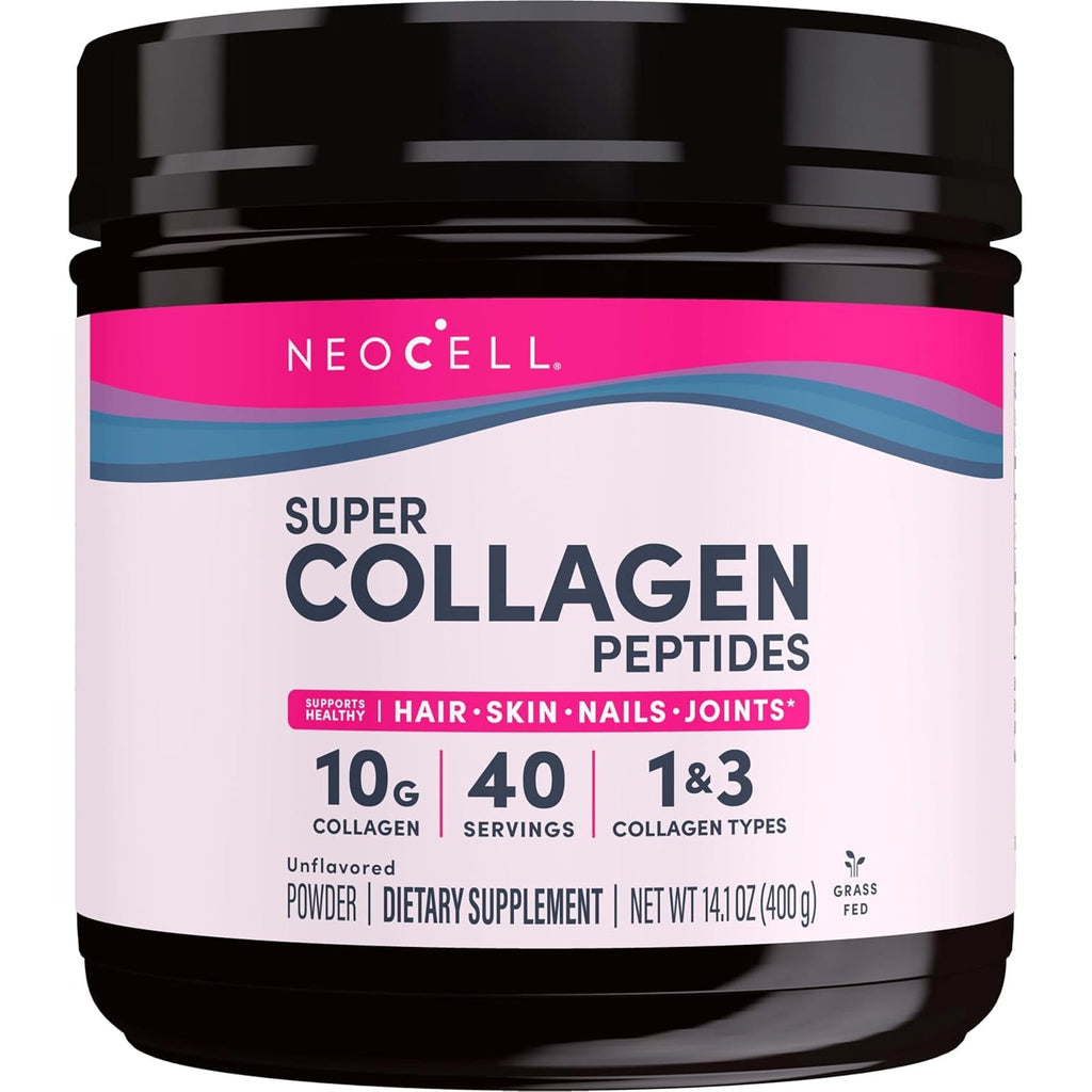 Neocell Grassfed Collagen Peptides Powder | 14 Oz | Unflavored | for Women and Men | Hair, Skin, & Nails