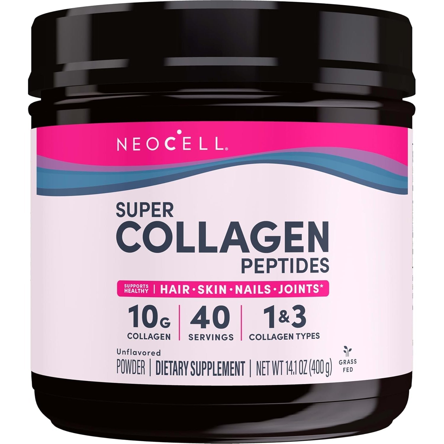 Neocell Grassfed Collagen Peptides Powder | 14 Oz | Unflavored | for Women and Men | Hair, Skin, & Nails