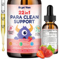 22 in 1 Parasite Cleanse for Humans & Kids, Herbal Gut Cleanse Liquid Drops with Wormwood, Black Walnut, Clove, Chlorella, Oregano, Digestive Health Support - Strawberry Flavor, 2 Fl Oz