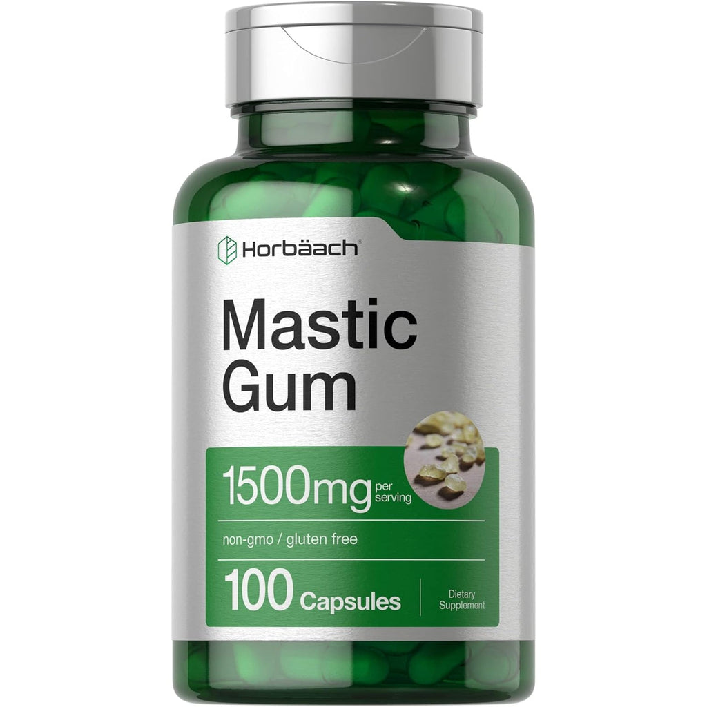 Horbäach Mastic Gum | 1500Mg | 100 Capsules | Non-Gmo & Gluten Free Supplement