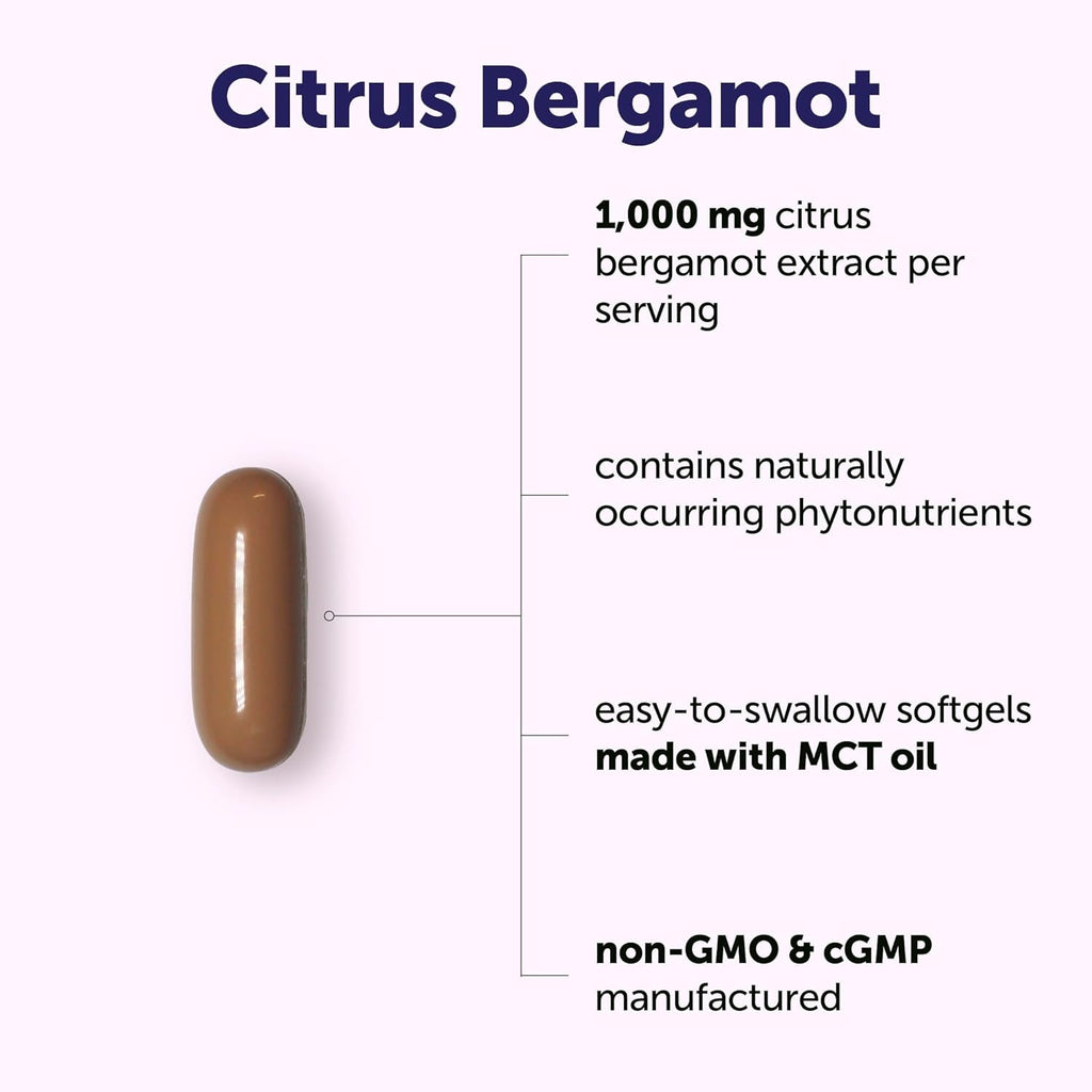 Micro Ingredients Citrus Bergamot Extract 1,000 Mg with MCT Oil, 240 Softgels, 80-Day Supply | with Naturally Occurring Flavonoids & Polyphenols | Non-Gmo, Gluten Free, No Soy
