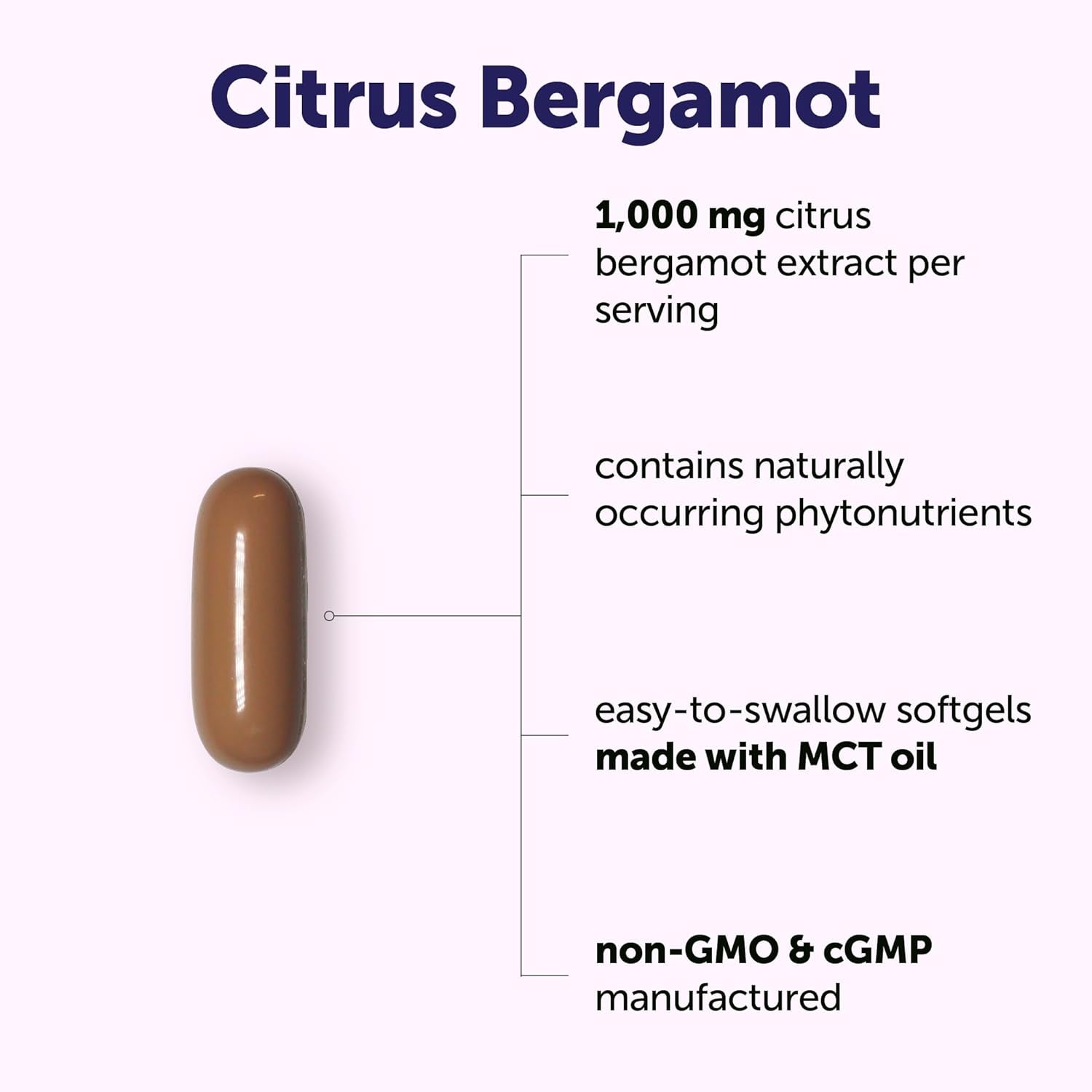 Micro Ingredients Citrus Bergamot Extract 1,000 Mg with MCT Oil, 240 Softgels, 80-Day Supply | with Naturally Occurring Flavonoids & Polyphenols | Non-Gmo, Gluten Free, No Soy