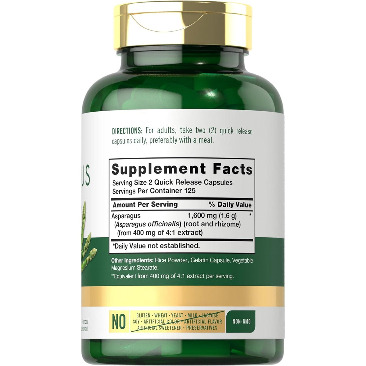 Carlyle Asparagus Supplement | 250 Powder Capsules | Non-Gmo and Gluten Free Formula | High Potency Traditional Herb Extract