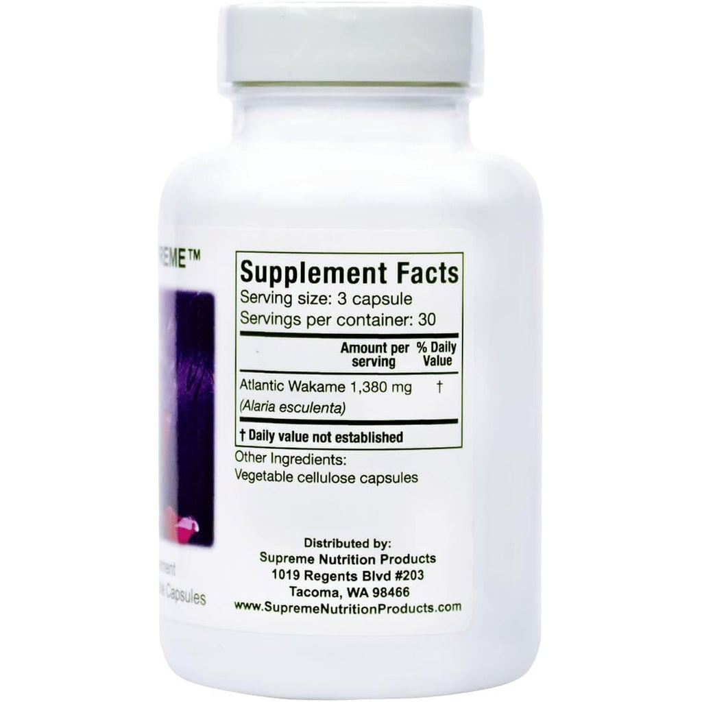 Supreme Nutrition Alaria Supreme, 90 Pure Atlantic Wakame Vegetarian Capsules