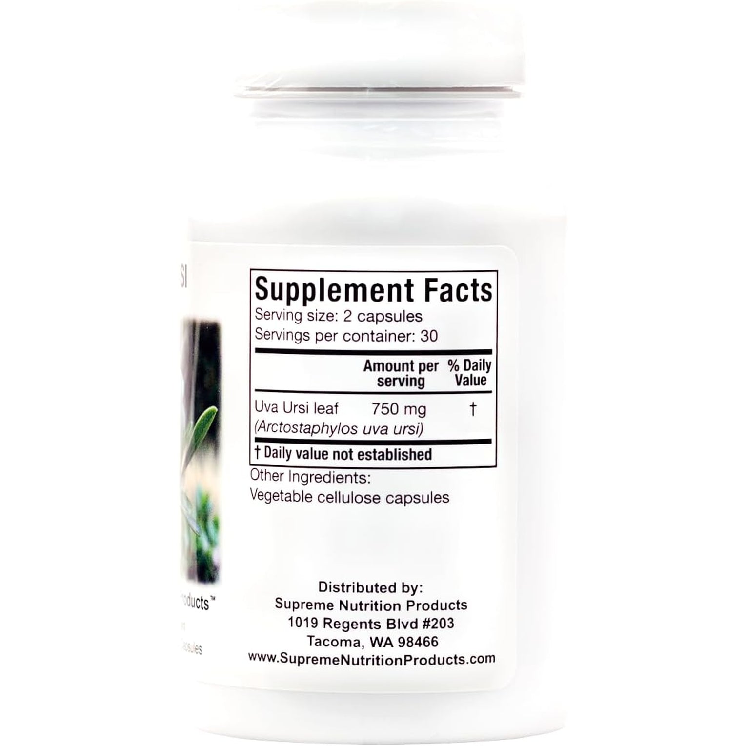 Supreme Nutrition Uva Ursi, 60 Pure Bearberry Vegetarian Capsules