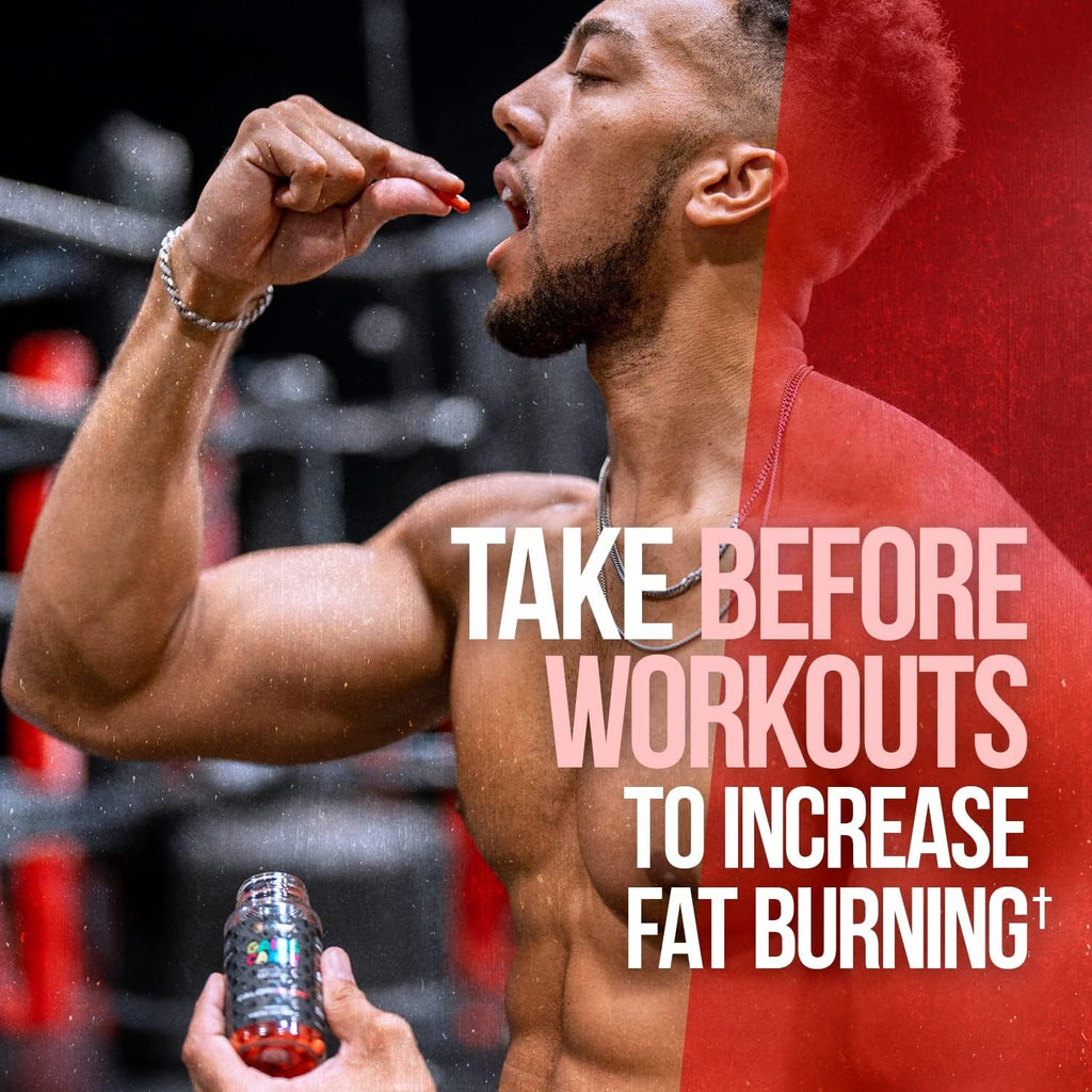 ALPHA LION Gains Candy, Supplement Pills That Support Weight Loss, Appetite Suppressant, Keto-Diet Friendly, Decrease Body Fat, Upgrade Energy & Workout Performance, 60 Capsules (Mitoburn®)