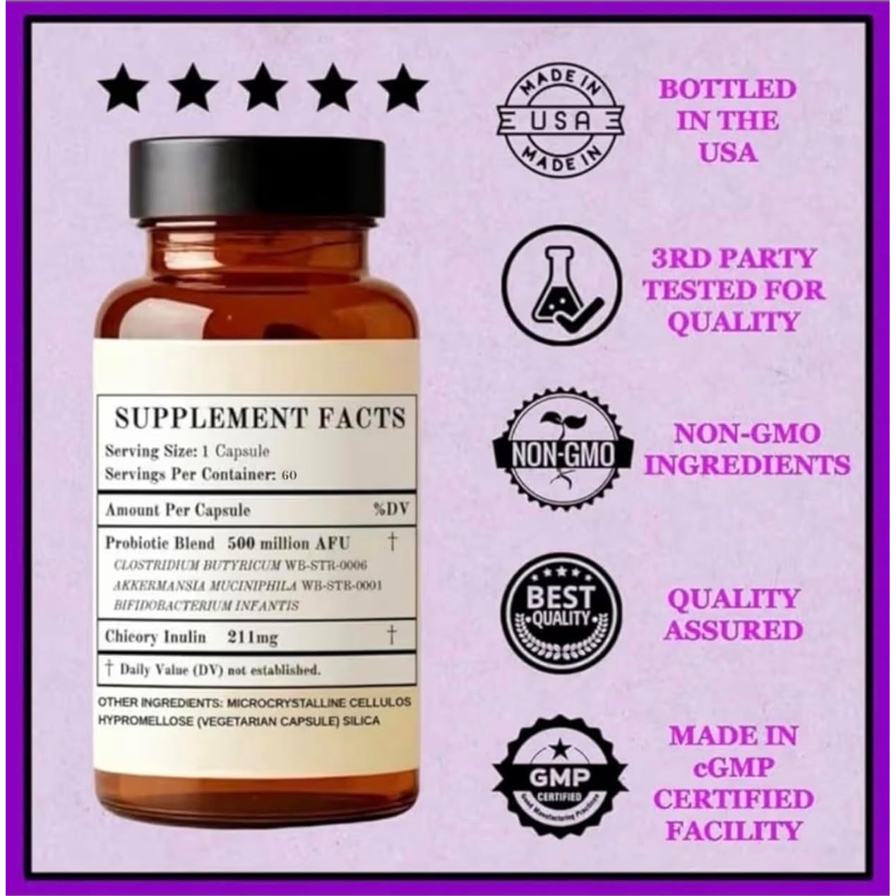 GLP-1 Weight Loss Supplement with Akkermansia - Reduce Hunger & Cravings, Support Fat Loss & Metabolism, Boost Natural GLP1 Production, Appetite Suppressant for Men & Women