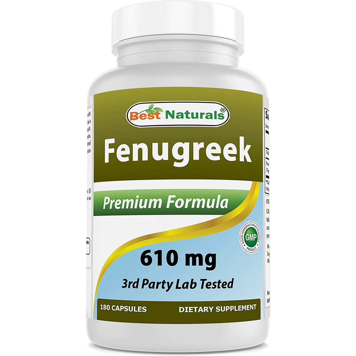 Best Naturals Fenugreek Seed 610 Mg 180 Capsules