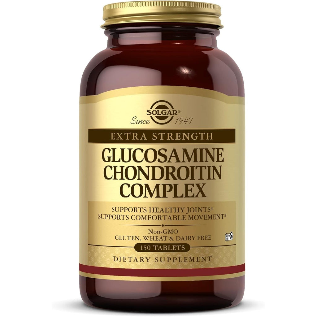 Solgar Extra Strength Glucosamine Chondroitin Complex - 150 Tablets - Supports Healthy Joints & Comfortable Movement - Non-Gmo, Gluten Free, Dairy Free - 50 Servings