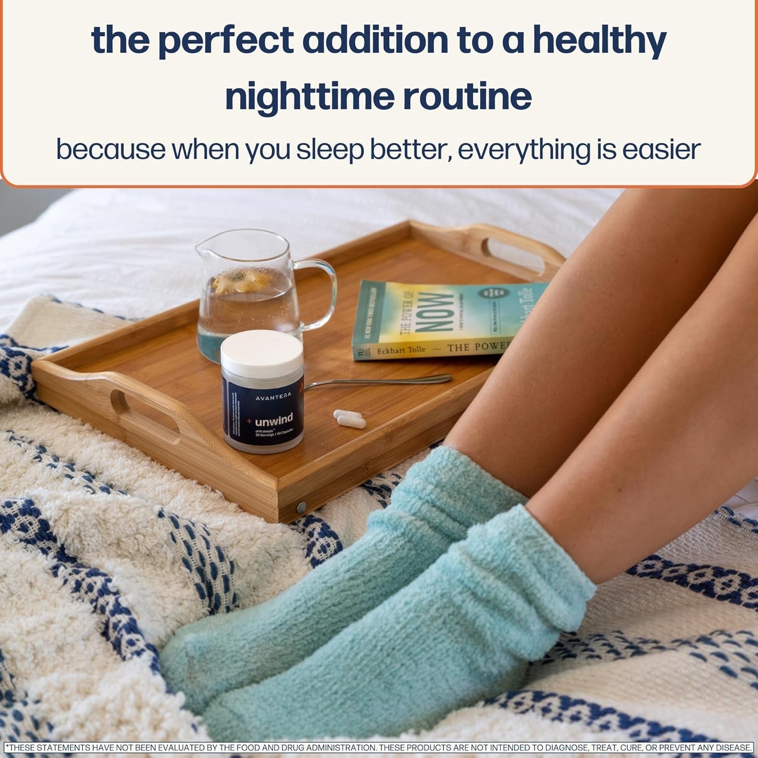 Avantera Unwind - Stress and Sleep Supplement for Adults - Support Healthy Stress Levels & Improve Sleep Efficiency - Magnesium, Melatonin, Ashwagandha, & More - 56 Vegan Capsules