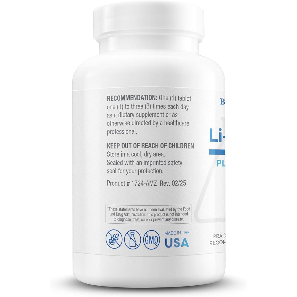 Biotics Research Li Zyme Forte Plant-Sourced, Phytochemically Bound Lithium, Supports Brain Function, Memory and Mood Support,100 Tablets