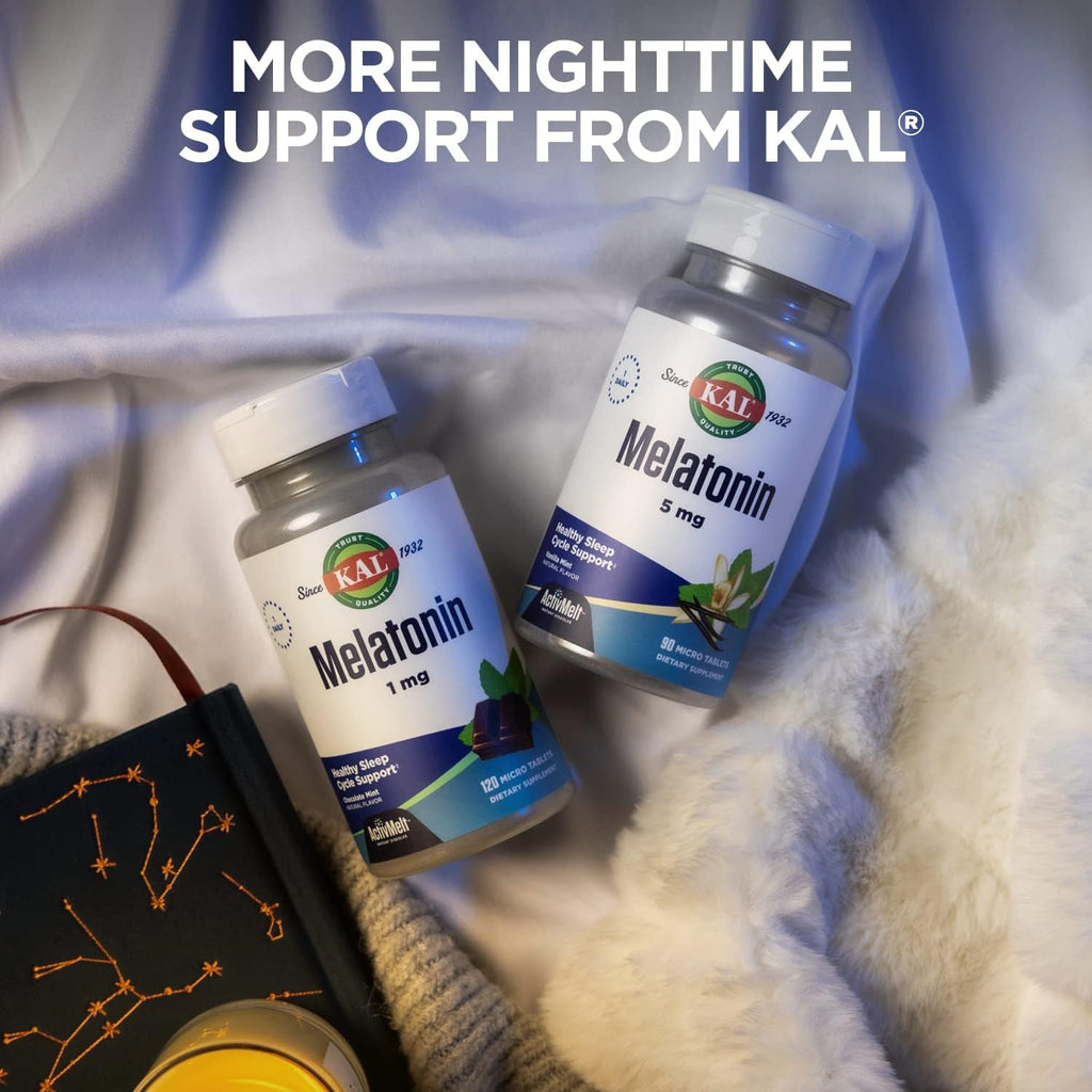 KAL Melatonin Dropins 3Mg, Healthy Sleep Aid Support, Liquid Melatonin Drops for Optimal Absorption & Calming Relaxation Support, Fast Acting, Natural Raspberry Flavor, Approx. 55 Servings, 1.85Oz