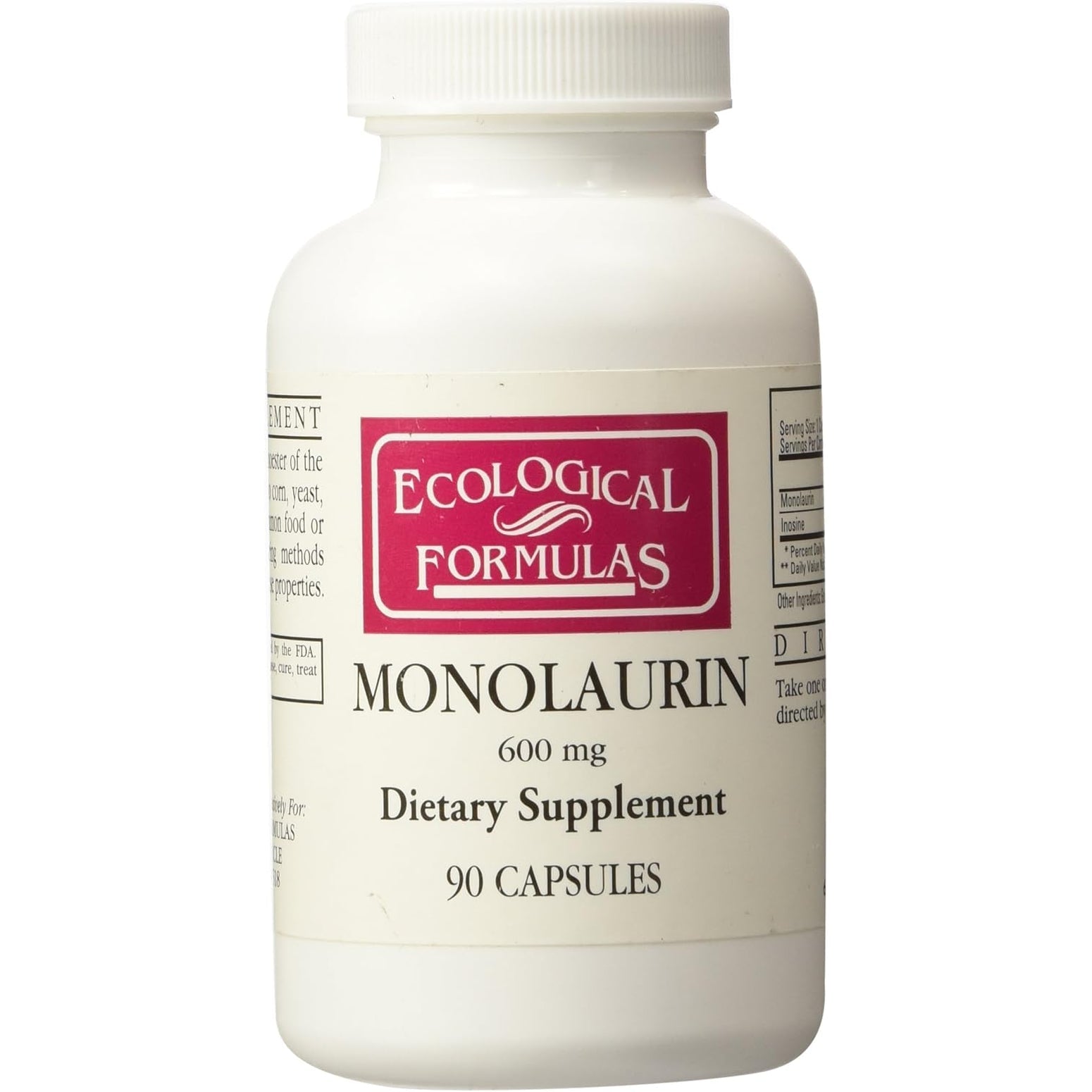 Ecological Formulas Monolaurin 600Mg 90 Capsules
