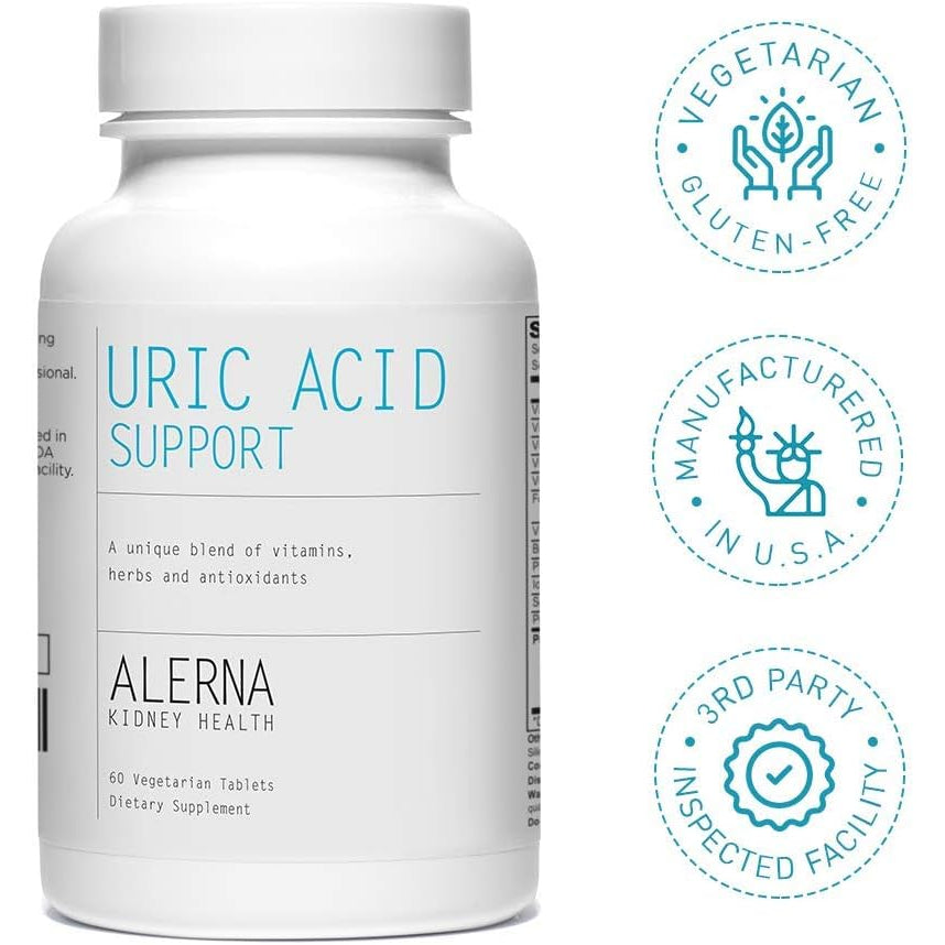 Uric Acid Support Dietary Supplement – Tart Cherry, Celery Extract, Turmeric & Quercetin – Joint Comfort Supplement with Antioxidant Support – 60 Vegetarian Tablets