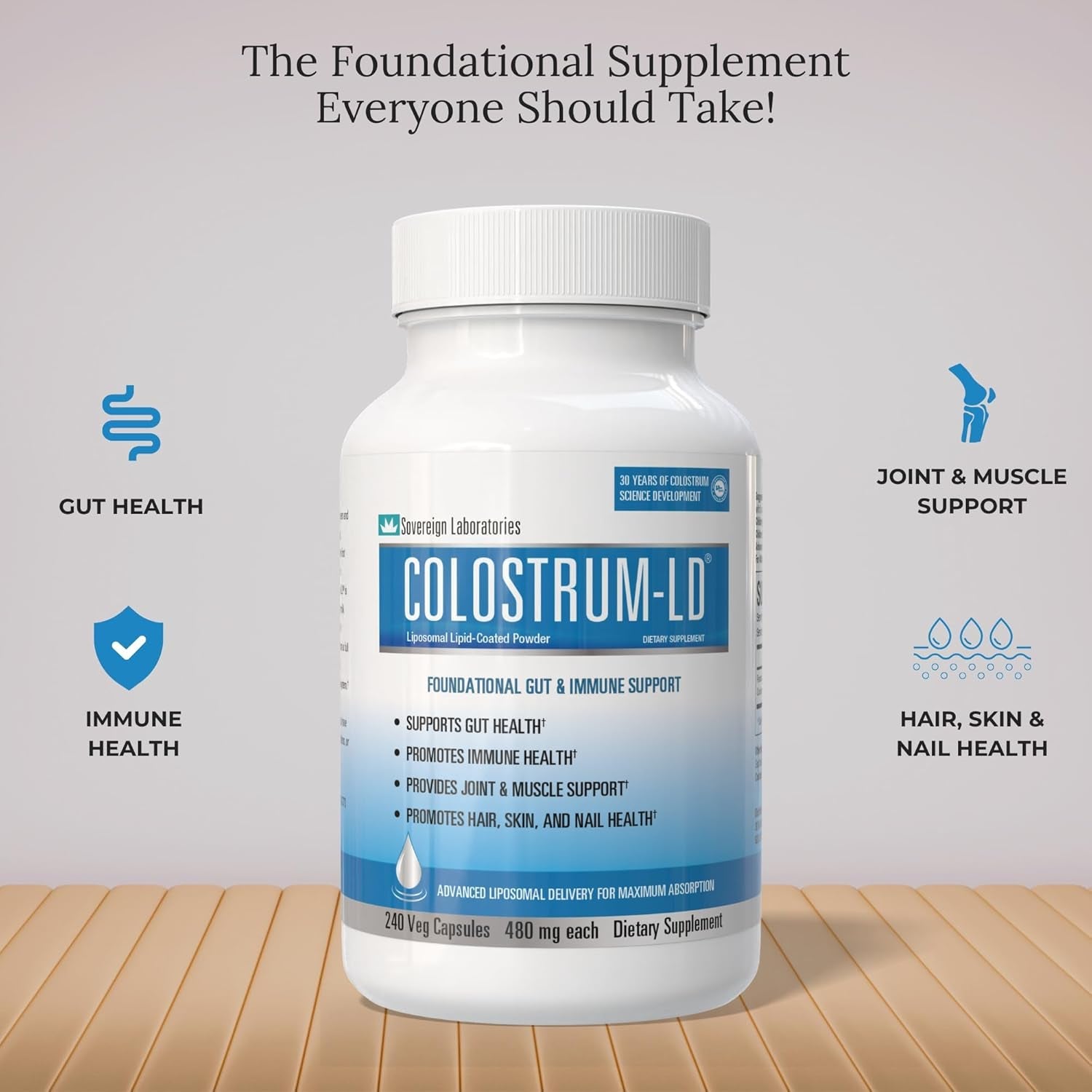 Colostrum-Ld Colostrum Capsules - 120 Count - Liposomal Delivery