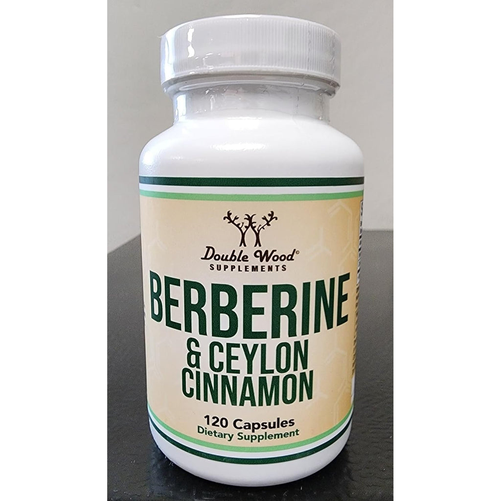 Berberine with Ceylon Cinnamon - 120 Capsules for Metabolism and Metabolic Health, Third Party Tested, Vegan Safe, Non-Gmo, Gluten Free by Double Wood