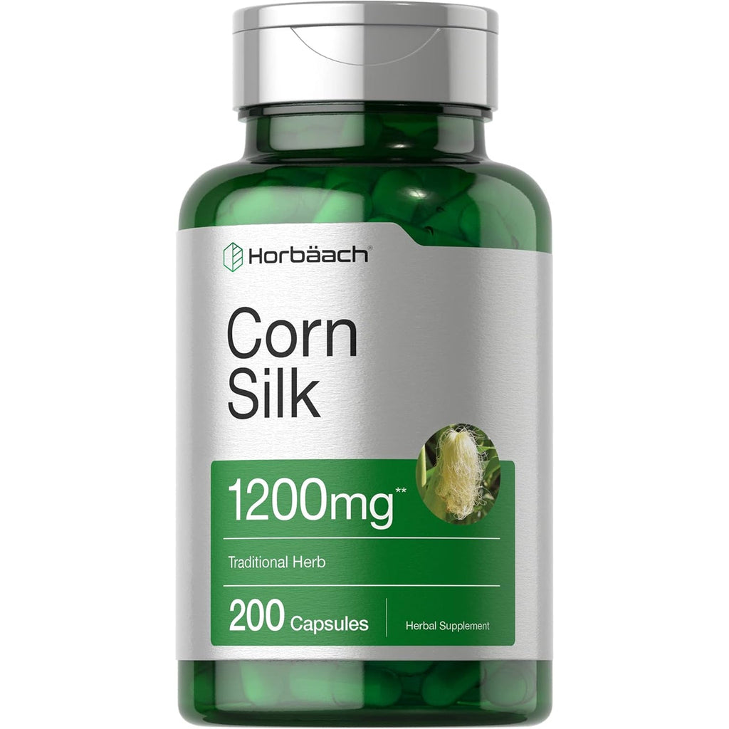 Horbäach Corn Silk Capsules | 200 Count | Non-Gmo, Gluten Free Extract Supplement