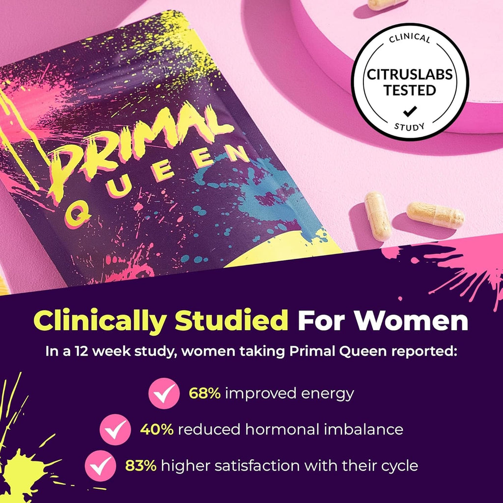 Primal Queen Female-Optimized Beef Organ Superfood Supplement (Beef Liver, Kidney, Heart, & 3 More) - 100% Grass Fed, Pasture Raised - 3Rd Party & Clinically Tested
