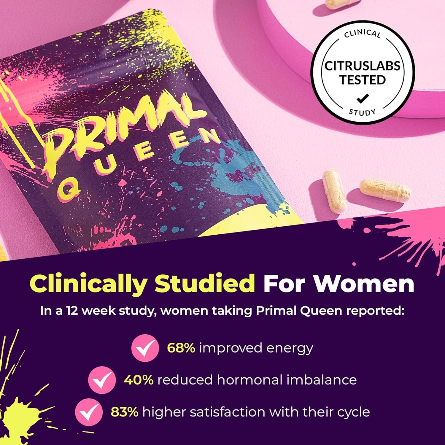 Primal Queen Female-Optimized Beef Organ Superfood Supplement (Beef Liver, Kidney, Heart, & 3 More) - 100% Grass Fed, Pasture Raised - 3Rd Party & Clinically Tested