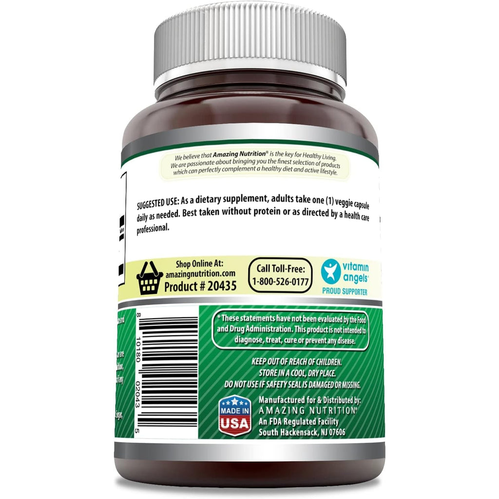 Amazing Formulas GABA Supplement | 750 Mg per Serving | 100 Veggie Capsules | Non-Gmo | Gluten-Free | Made in USA | Ideal for Vegetarians